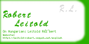 robert leitold business card